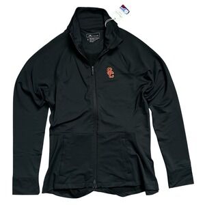 Peter Millar USC Trojans Full Zip Jacket Black Womens Size S NWT